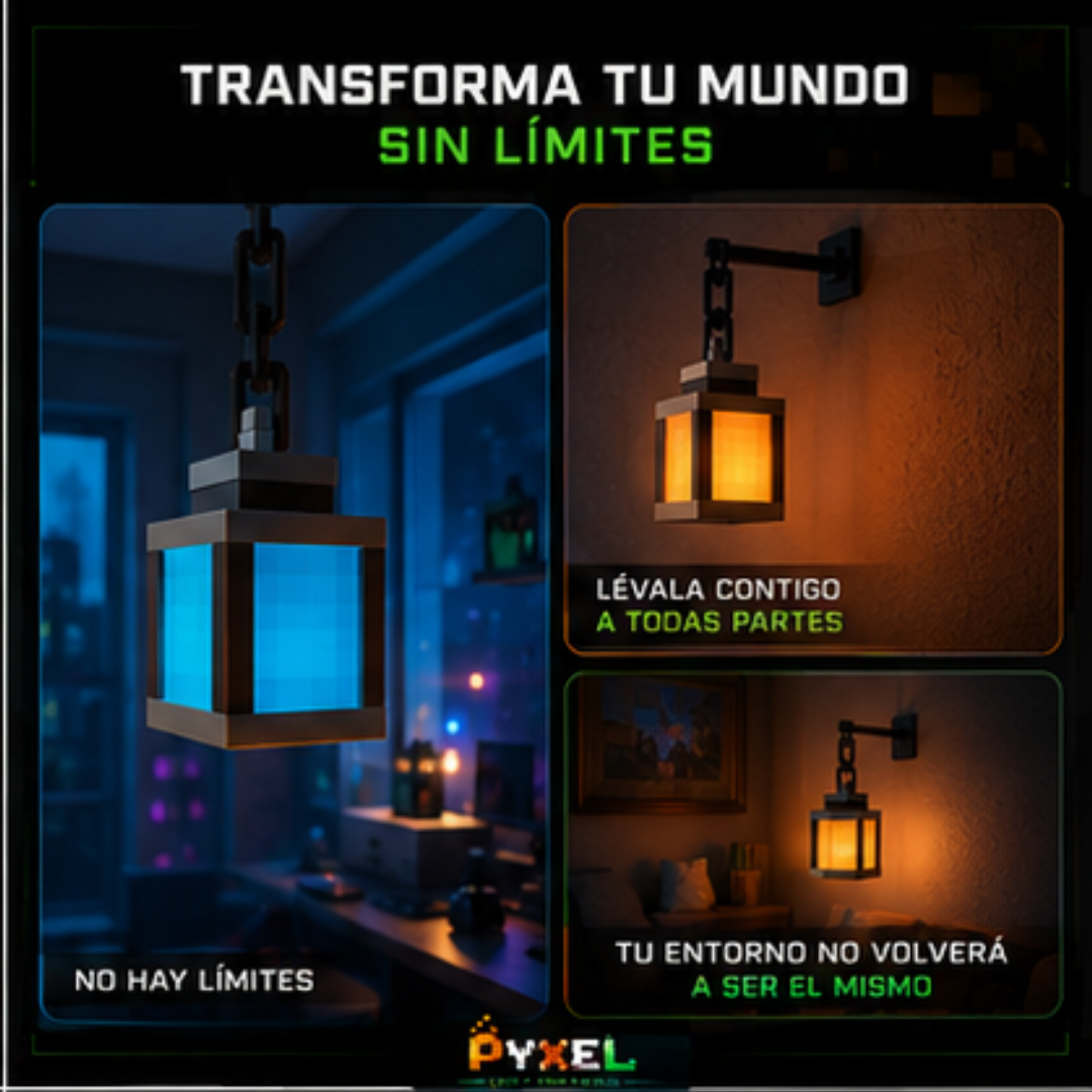 Farol De MINECRAFT Multicolor